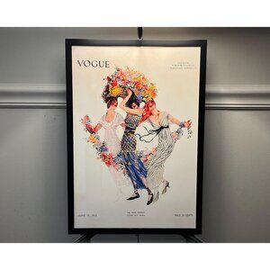 Vintage Vogue Cover June 1913 Framed Art Print - 14x20 Reproduction Vogue Cover